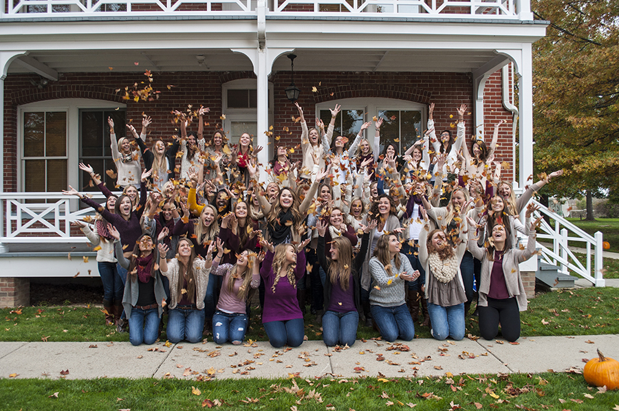 Kappa Kappa Gamma, Gina Rasicci, KKG, Sorority, Fall, Leaves, Photography